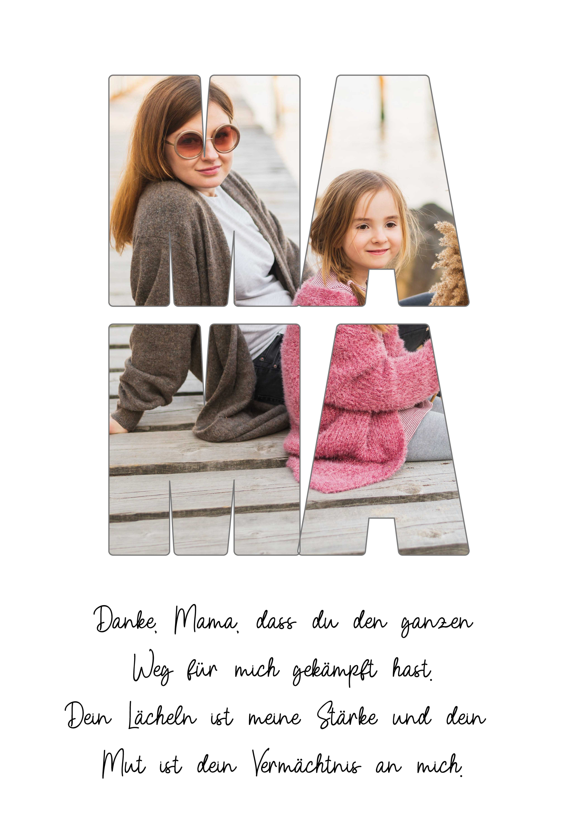 Poster sonstige Events danke dir mama - TenStickers