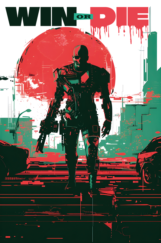 Gaming Poster cyber-android - TenStickers