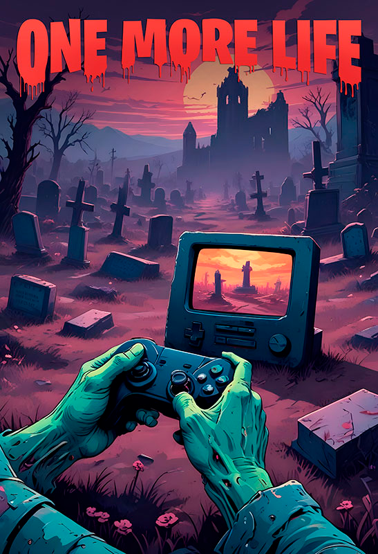 Gaming Poster one more life - TenStickers