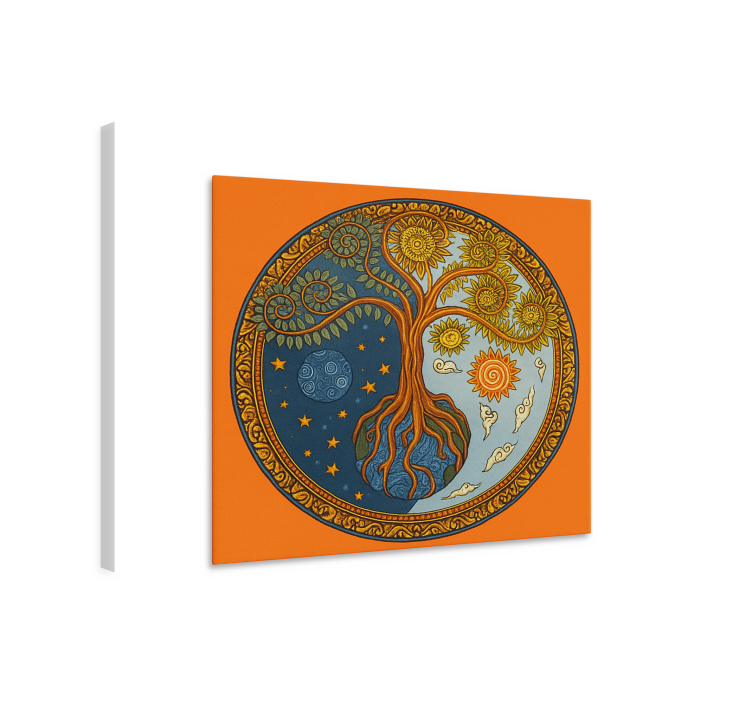 Wandbild Wohnzimmer spiritueller baum des lebens - TenStickers