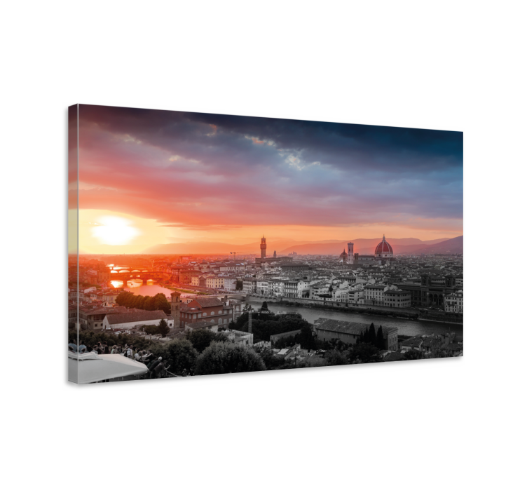 Leinwandbild Sonnenuntergang in florenz - TenStickers