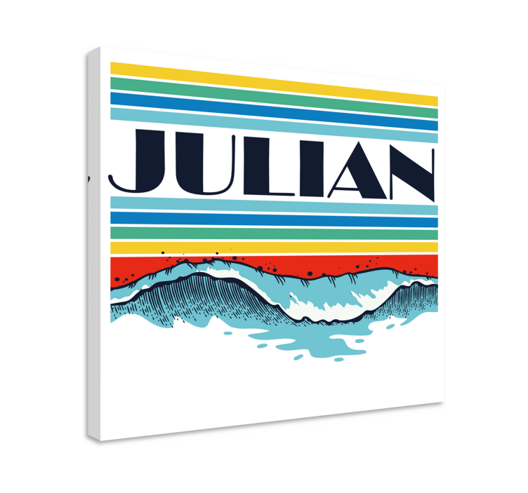 Leinwandbild personalisiert Retro wellen - TenStickers