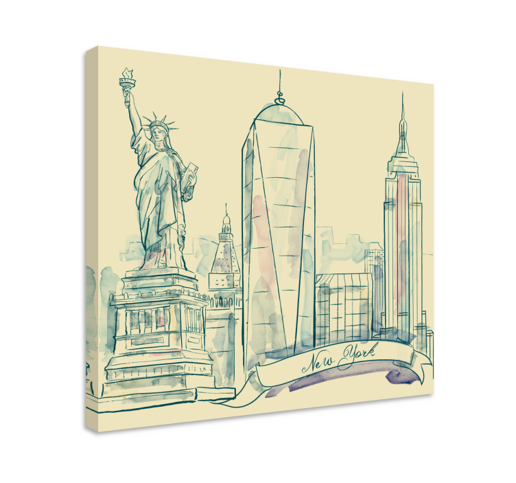 Leinwandbild new york city skyline - TenStickers