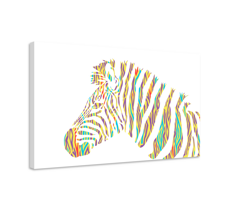 Wandbild Tier Vintage zebra Tier leinwanddruck - TenStickers
