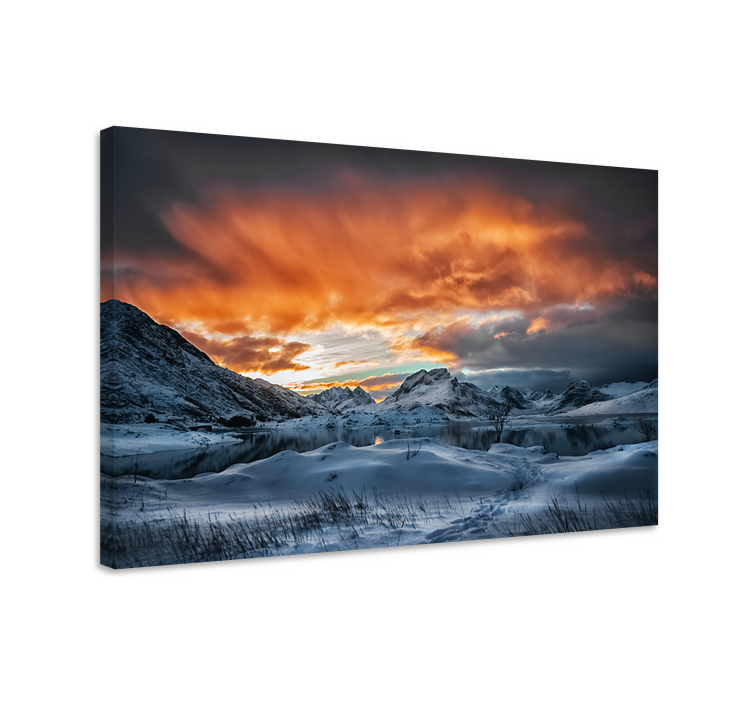 Wandbilder Landschaft Berge schnee sonne - TenStickers