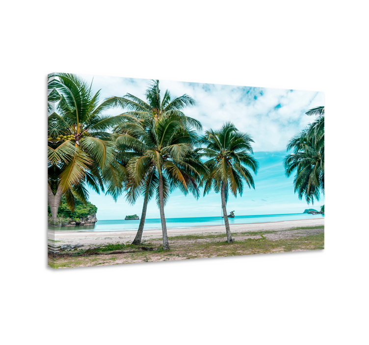 Wandbilder Landschaft Meer strand palmen sand - TenStickers