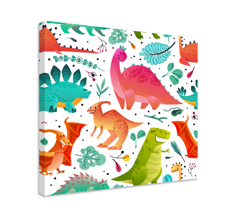 Dinosaurier Wandbild Glückliche dinosaurier für kinder - TenStickers