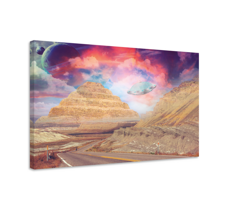 Leinwandbild ornament geheimnisvolle berglandschaft - TenStickers