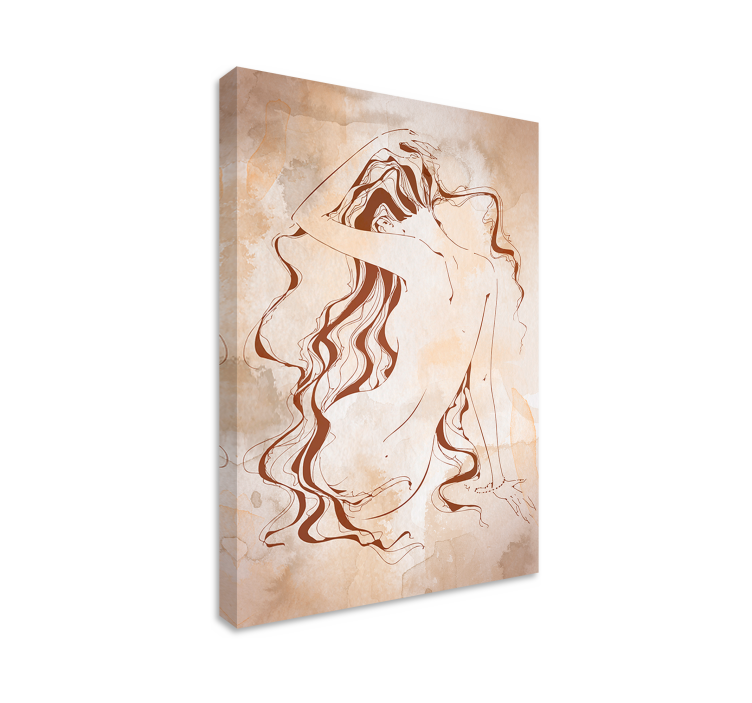 Leinwandbild Badezimmer Moderne Zeichnung - TenStickers