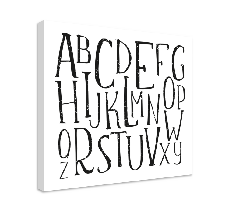 Leinwandbild stilisierte alphabet-anzeige - TenStickers