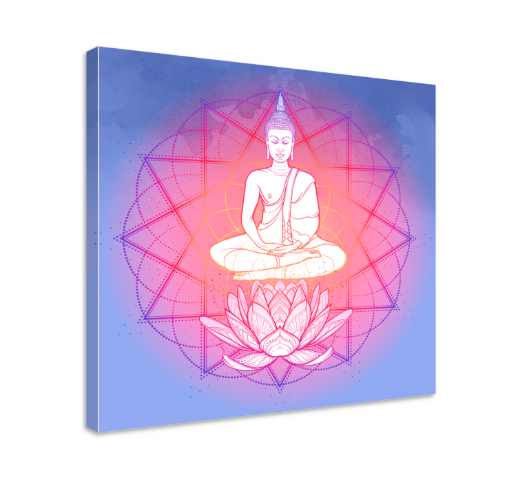 Mandala Wandbilder Mandala buddha meditiert - TenStickers