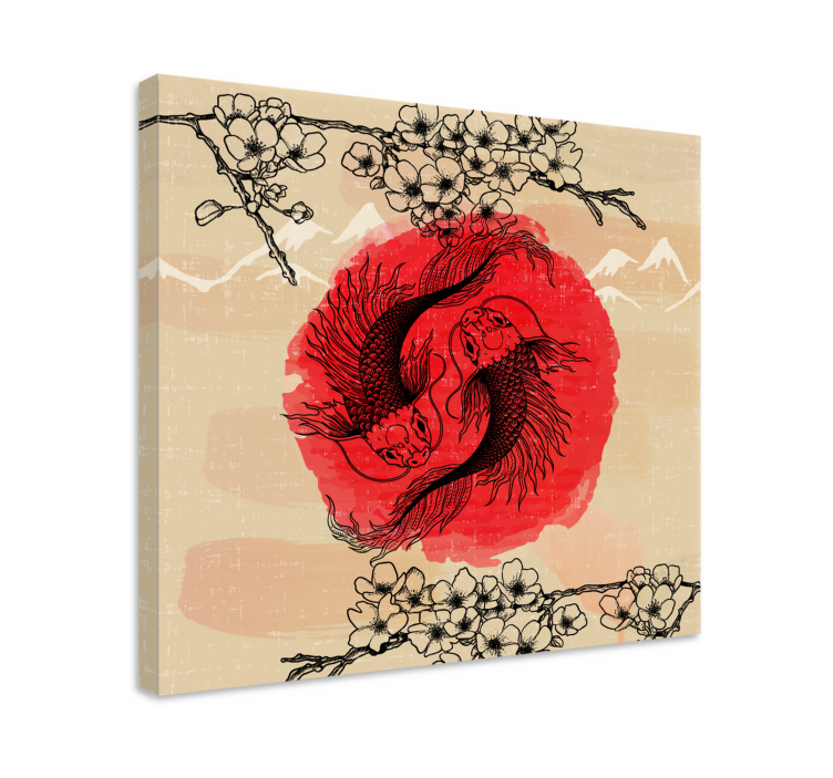 Wandbild Fische Ying yang fische - TenStickers