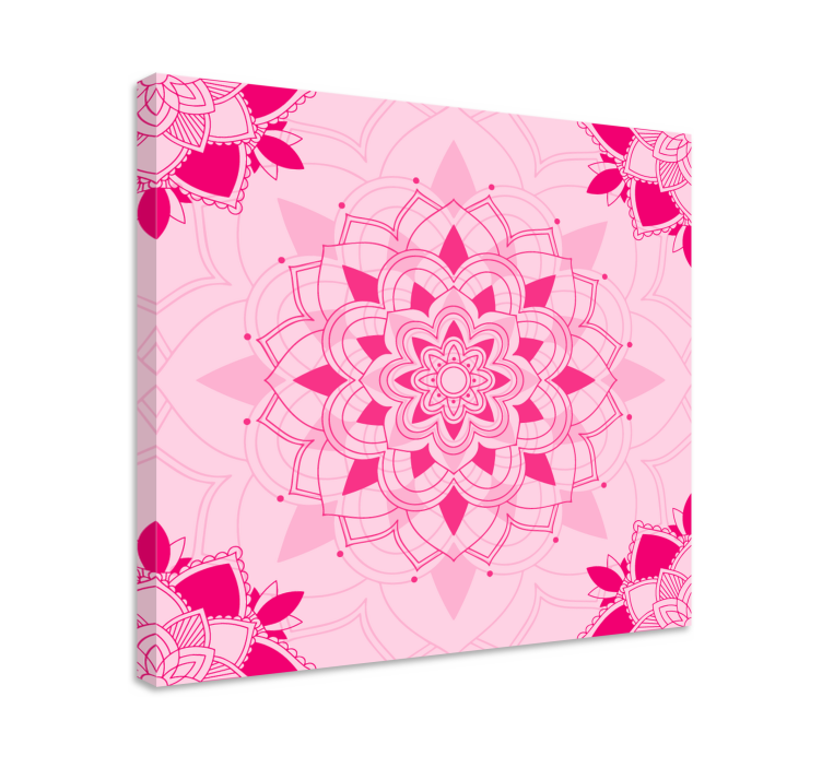 Zen bilder leinwand mit filigranem blumenmandala - TenStickers