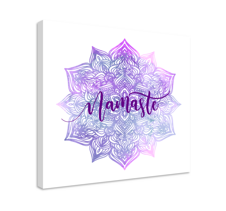 Mandala Wandbilder Lila mandala namaste - TenStickers