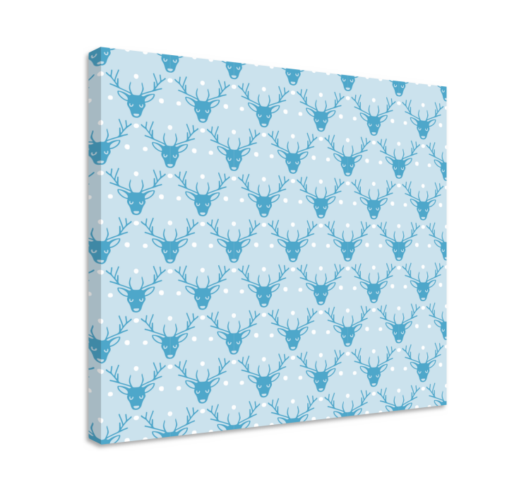 Hirsch bild leinwand winterhirsch muster - TenStickers