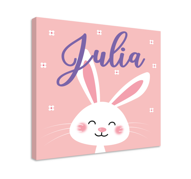 Leinwandbild babys glücklicher hase charakter - TenStickers