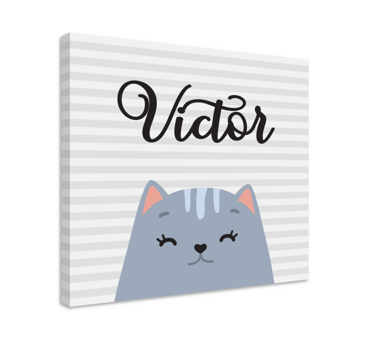 Wandbilder katzen lächelnde katze victor - TenStickers