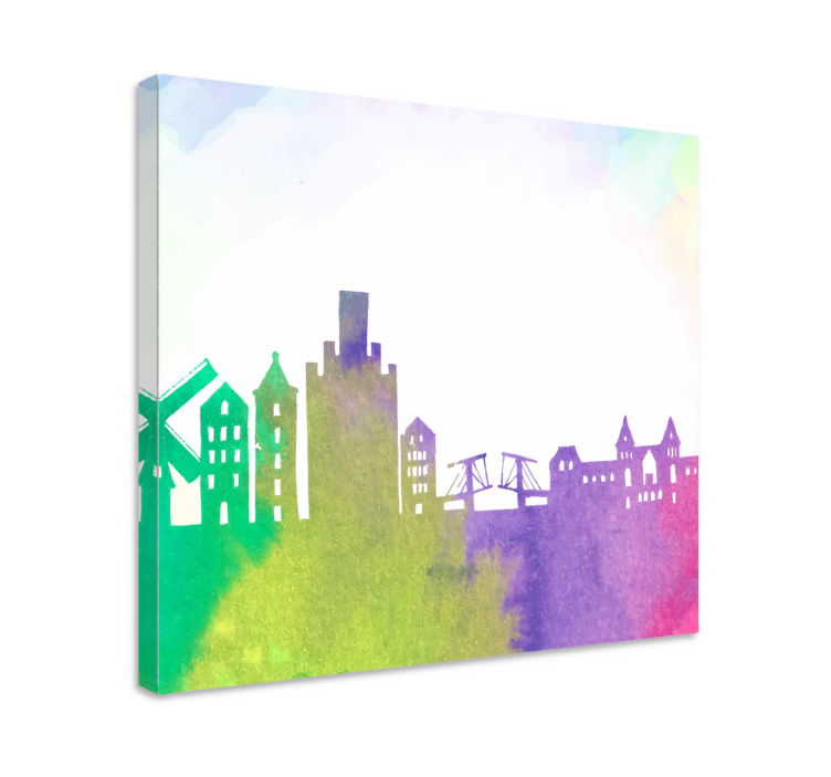 Leinwandbild stadt-silhouette skyline - TenStickers