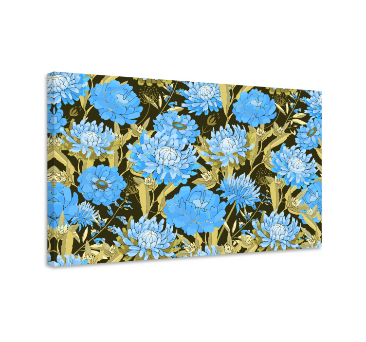 Leinwandbild blaues blumenarrangement - TenStickers