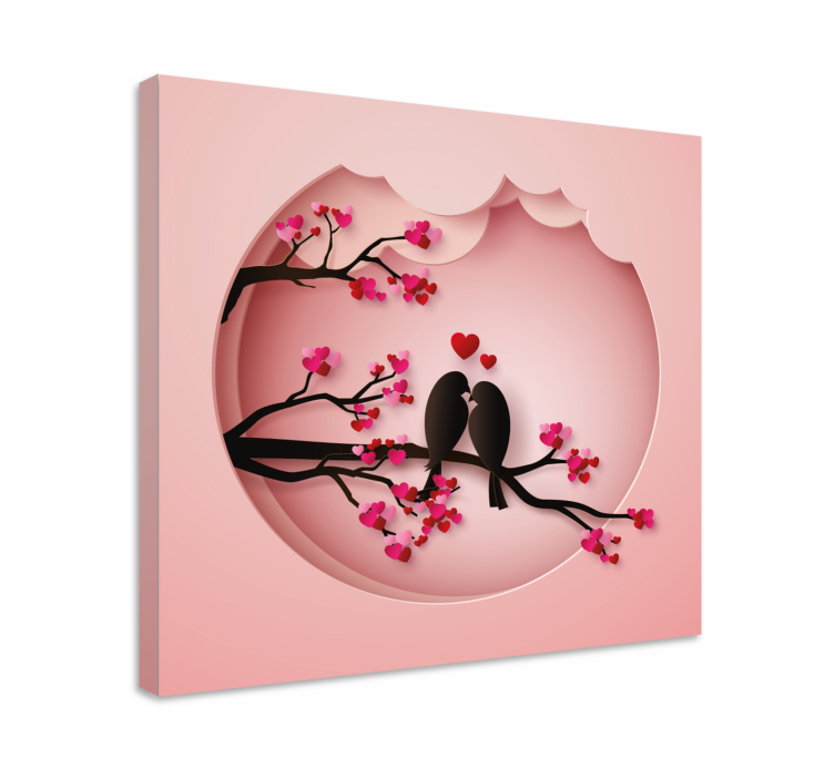 Leinwandbild Vogel Moderne vögel küssen sich - TenStickers