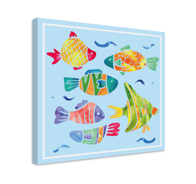 Wandbild fische buntes wasserleben - TenStickers