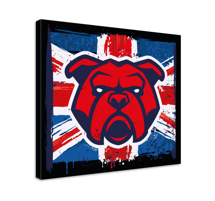 Wandbilder Hunde bulldogge britische flagge - TenStickers