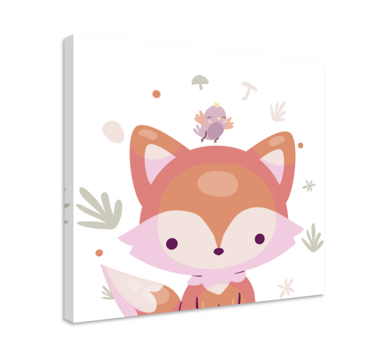 Wandbild tier im niedlichen fuchsdesign - TenStickers