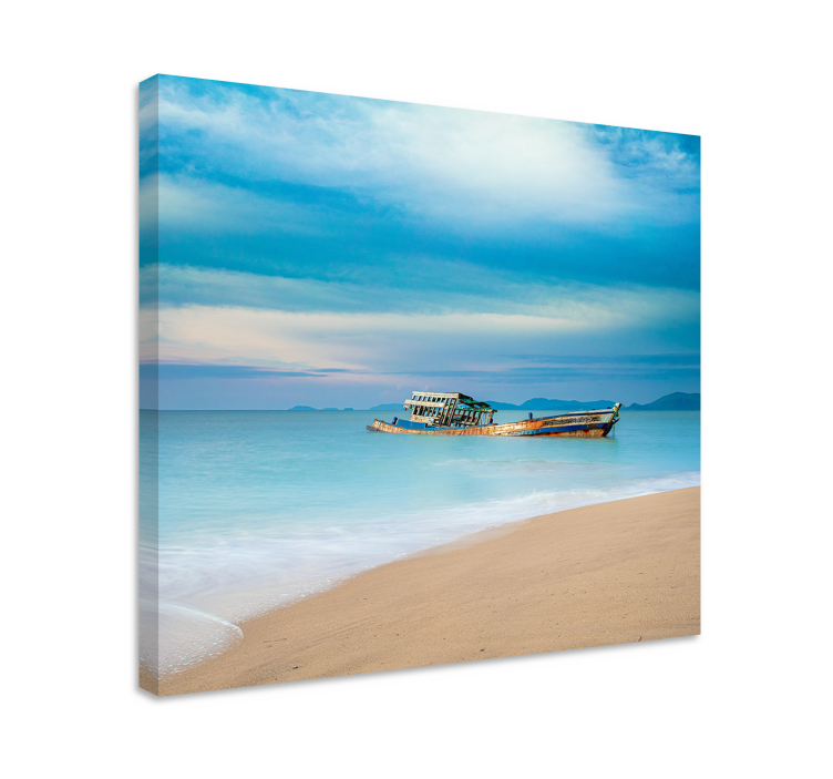 Wandbilder Landschaft Boot am strand - TenStickers