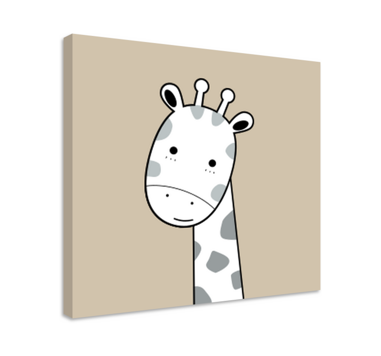 Wandbild Tier Nordische beige giraffe - TenStickers