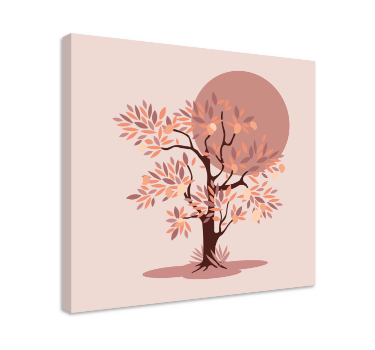 Wandbild baum herbstbaum silhouette - TenStickers