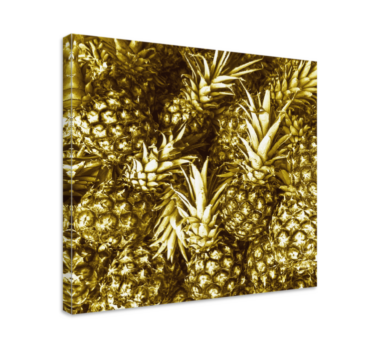 Leinwandbild Obst goldene ananas-cluster - TenStickers