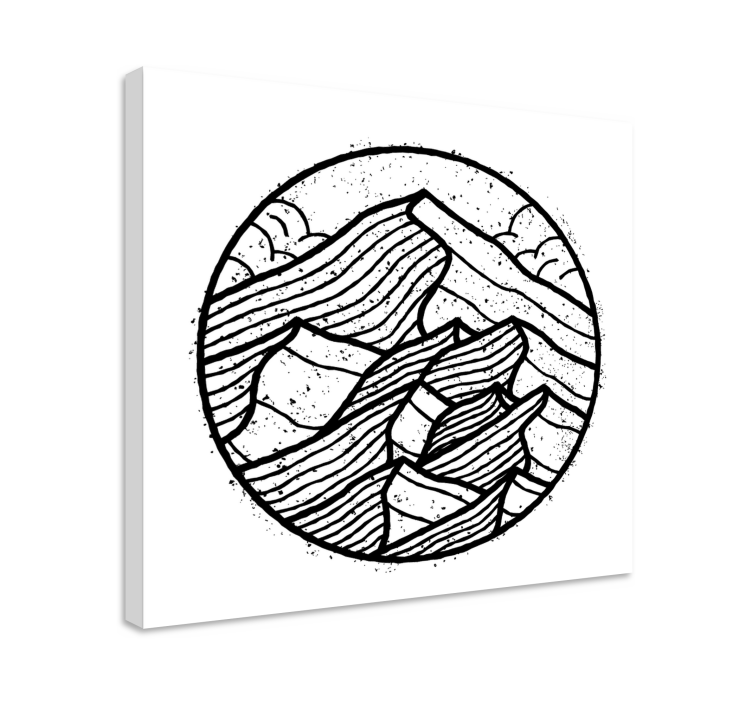 Wandbilder landschaft abstrakte bergkette - TenStickers