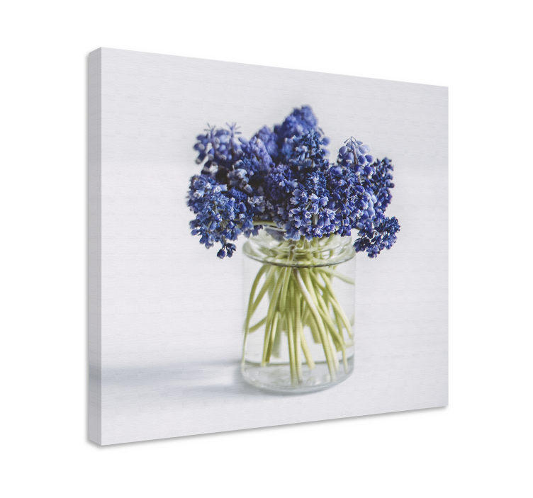 Leinwandbild mit blauem blumenstrauß - TenStickers