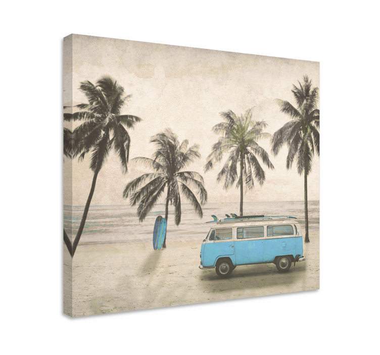 Leinwandbild personalisiert vintage surf van - TenStickers
