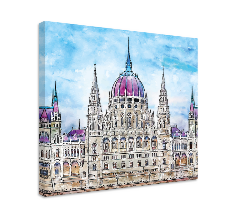 Leinwandbild budapest parlament - TenStickers