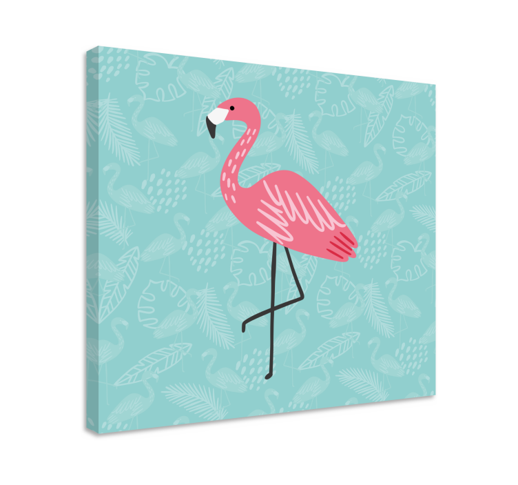 Wandbild tier flamingo anmutig stehend - TenStickers