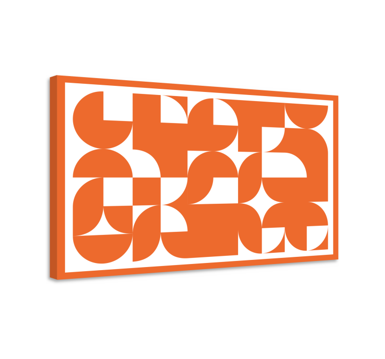 geometrische Wandbilder Orange abstraktes kunstmuster - TenStickers