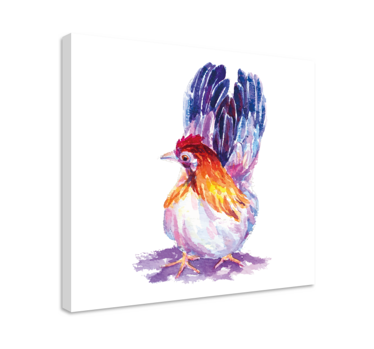 Leinwandbild vogel bunte hahnfigur - TenStickers