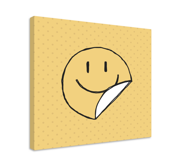 Leinwandbild smiley gesicht emoticon - TenStickers