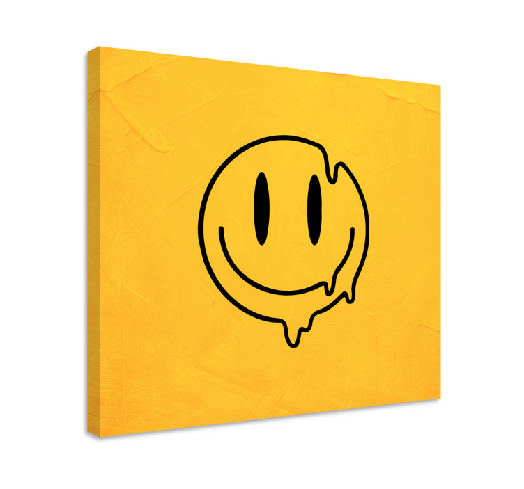 Kunst auf Leinwand Flüssiges smiley-symbol - TenStickers