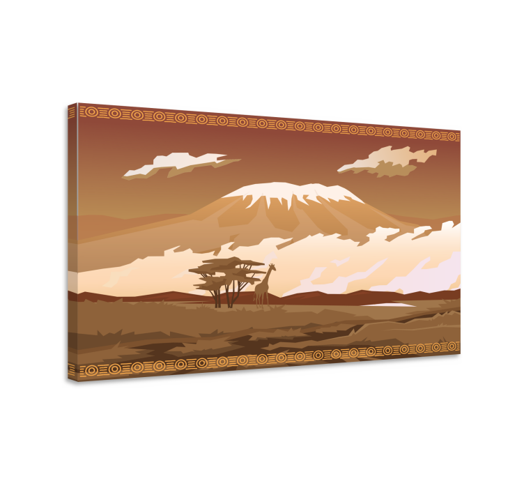 Wandbilder Landschaft Kilimanjaro braune landschaft - TenStickers