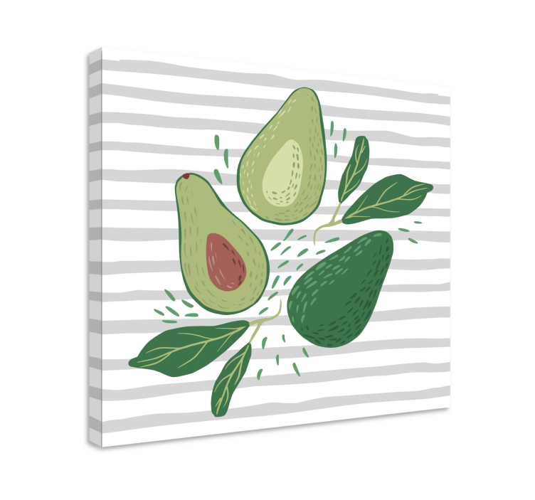 Leinwandbild obst avocado trio anordnung - TenStickers