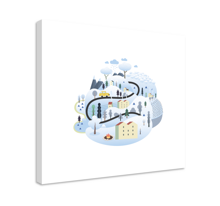 Leinwandbild winterlandschaftliche route - TenStickers