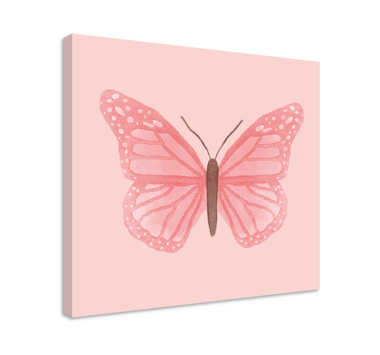 Wandbild Schmetterling Rosa fliese Schmetterlinge - TenStickers