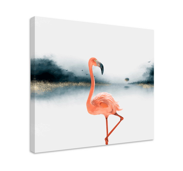 Wandbilder Landschaft eleganter flamingo - TenStickers