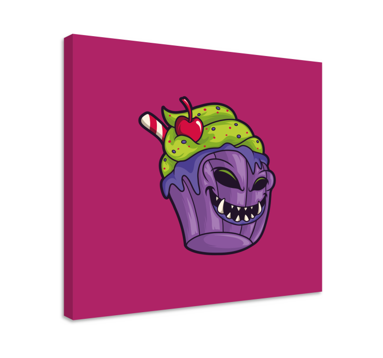 Wandbilder modern Zombie-cupcake-cartoon - TenStickers