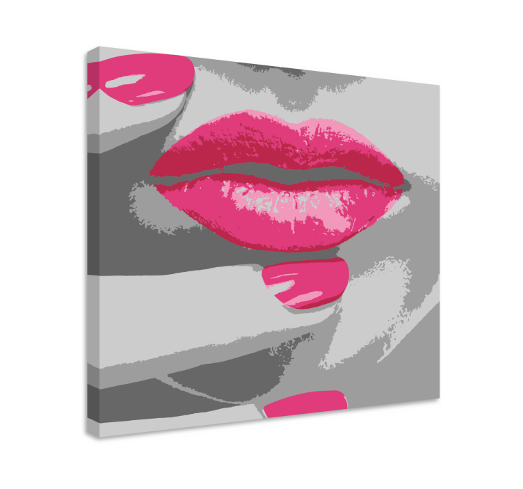 Wandbilder vintage pink lippen detail - TenStickers