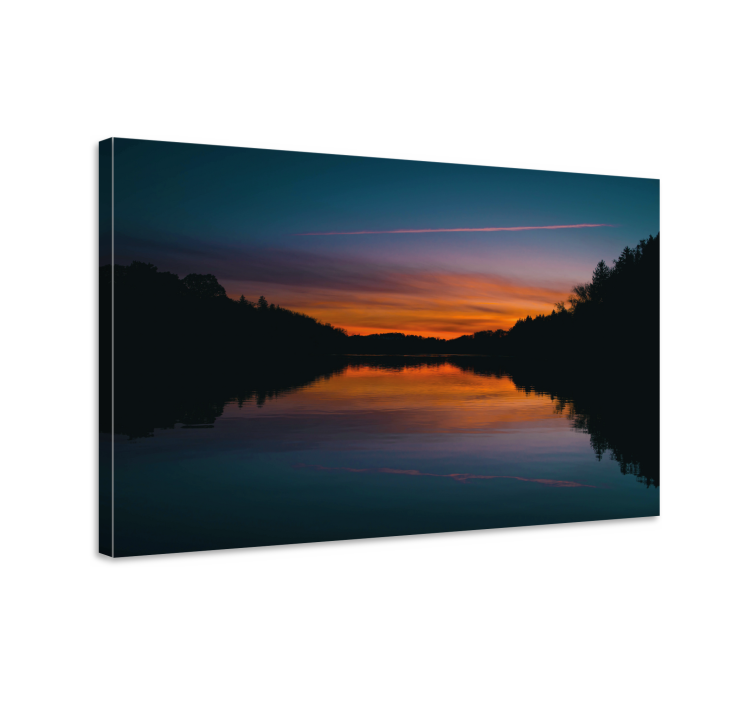 Wandbilder landschaft ruhige sonnenuntergang reflexion - TenStickers