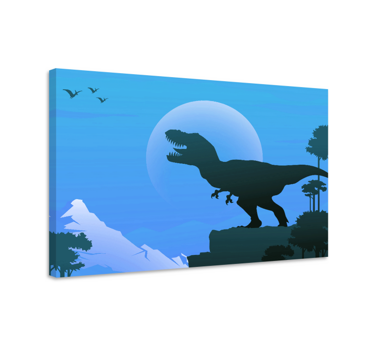 Dinosaurier wandbild t-rex silhouette - TenStickers