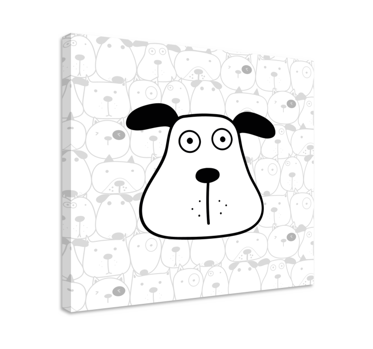 Wandbilder hunde im cartoon-stil hundekopf - TenStickers